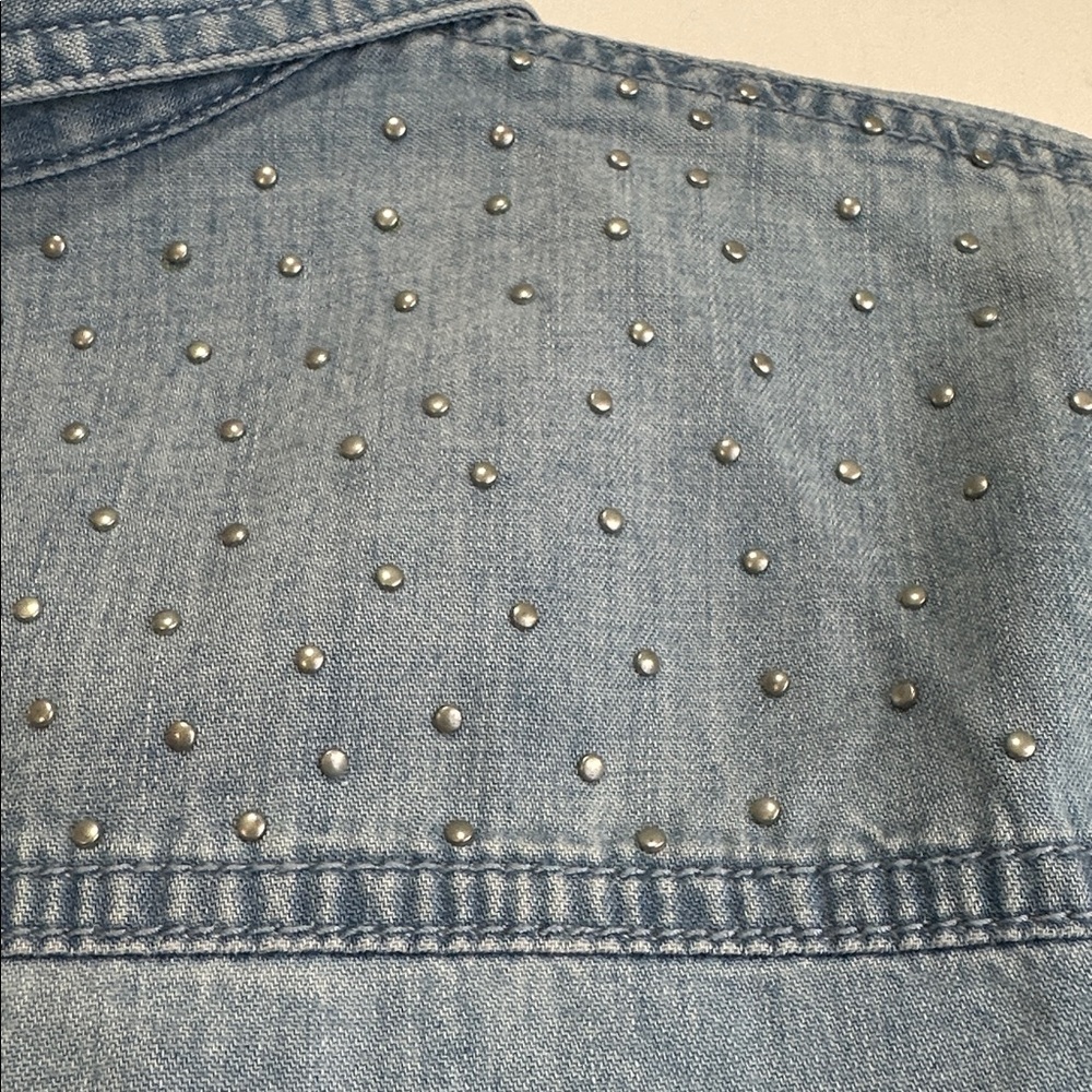 Chico's Denim-Style Button Down with Studs - Picture 8 of 8
